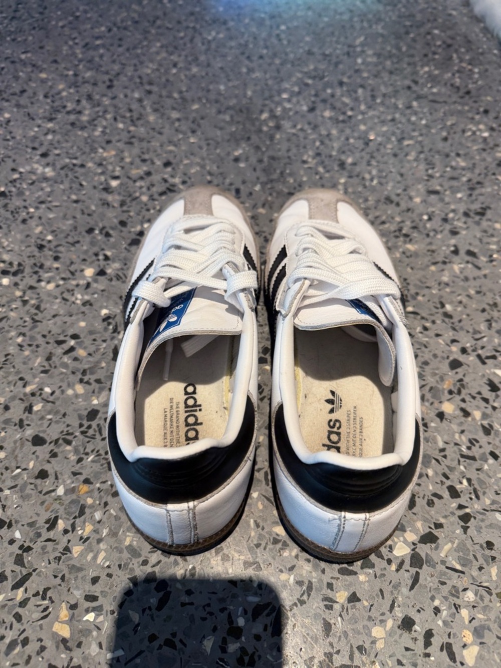 adidas Samba White Black Gray Sneakers - Picture 6 of 16